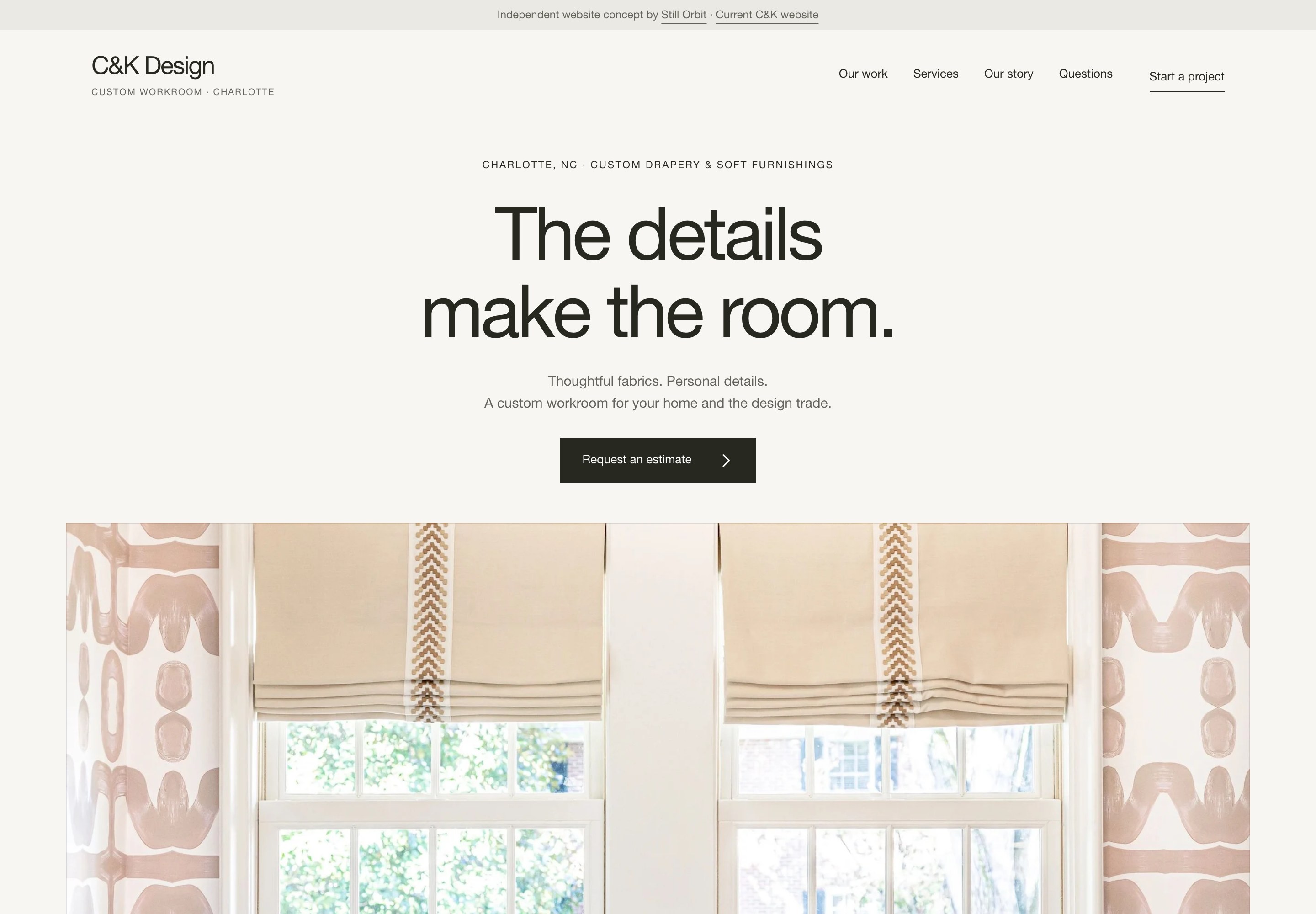 C&K Design website homepage